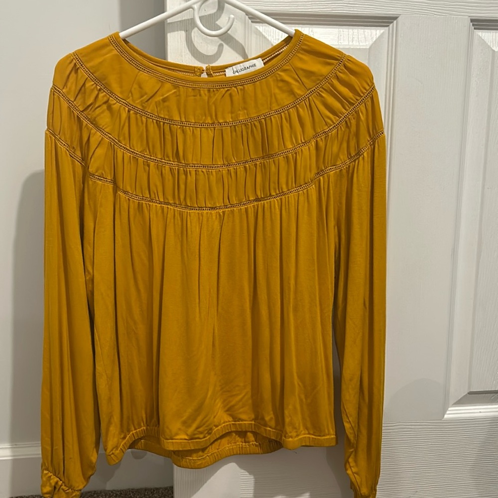 Medium Orange Calligraphie Blouse - image 1